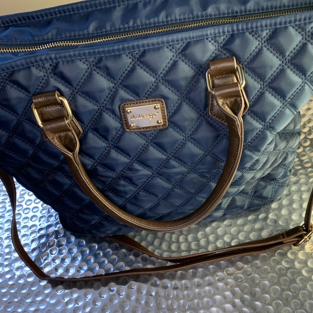 Charlie Paige blue quilted tote